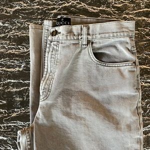 Gucci Mens faded gray scale jeans waist 36 inseam 29